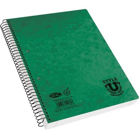 Τετράδιο σπιράλ SKAG University Style ριγέ 60 Φύλλων 21x29cm 2 θεμάτων (124867) (Διάφορα σχέδια)